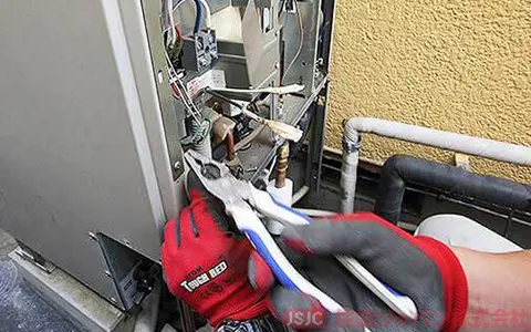 既存エコキュートの電気配線の取り外し5