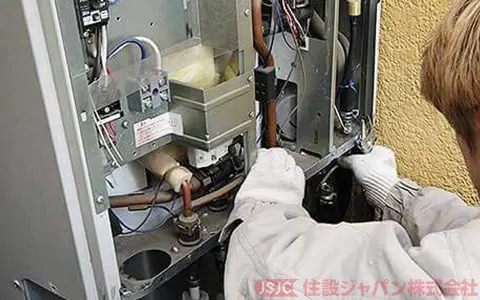 既存エコキュートの浴室配管の取り外し5