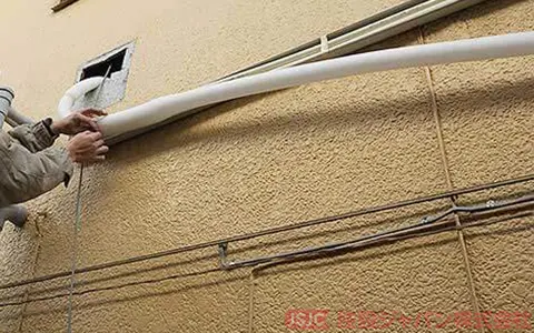 エコキュートの浴室配管の接続4